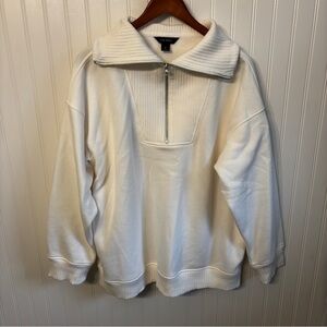 Rae Mode Ivory Half-Zip Sweater